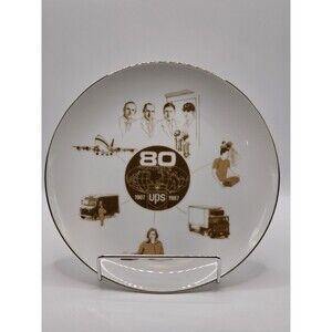 UPS 80th Anniversary Commemorative Plate 1907-1987 United Parcel Service...